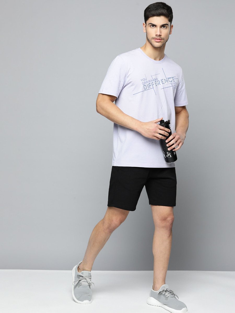 Alcis Men Typography Printed Anti Static Sports T-shirt | Grocsy