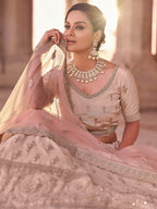 Myra Peach Embroidered Designer Lehenga Choli | Grocsy