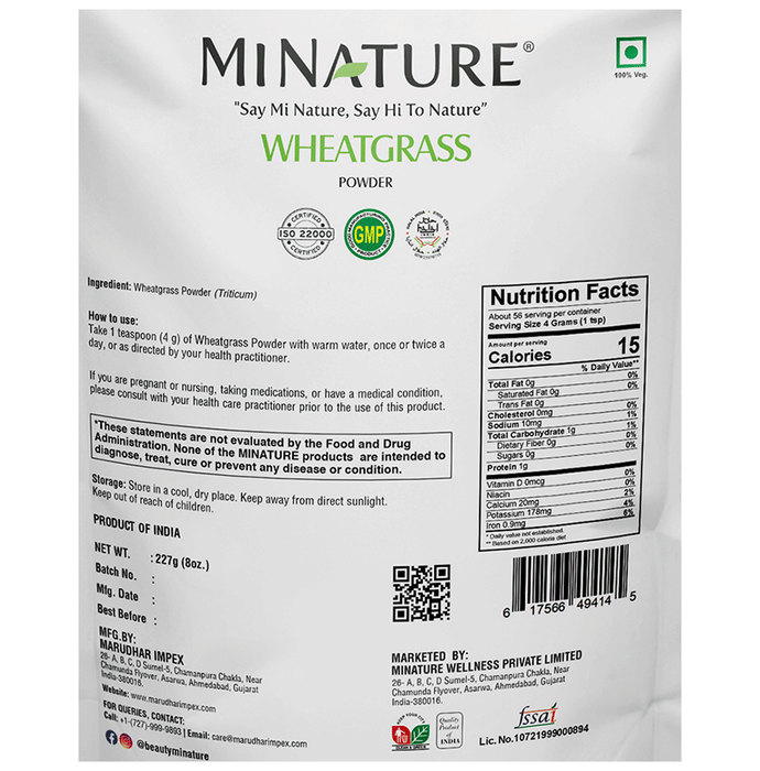 Minature Wheat Grass Organic Powder | Grocsy
