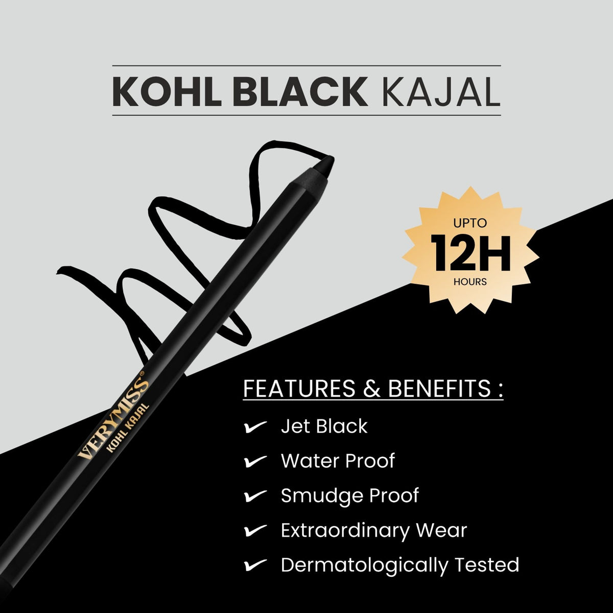 VERYMISS Kohl Black Kajal | Grocsy