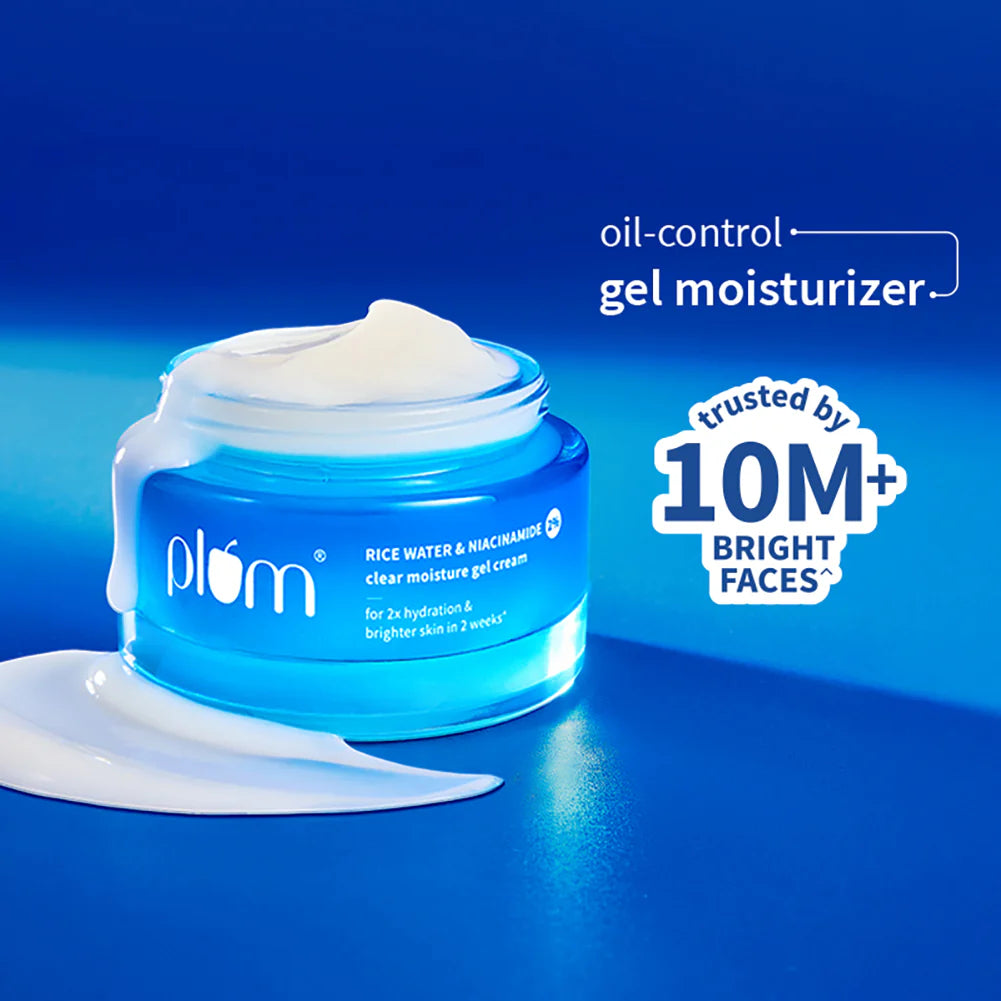 Plum 2% Niacinamide & Rice Water Daily Brightening Gel Cream | Grocsy