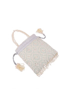 Masq Blue & Gold-Toned Embellished Embroidered Potli Clutch