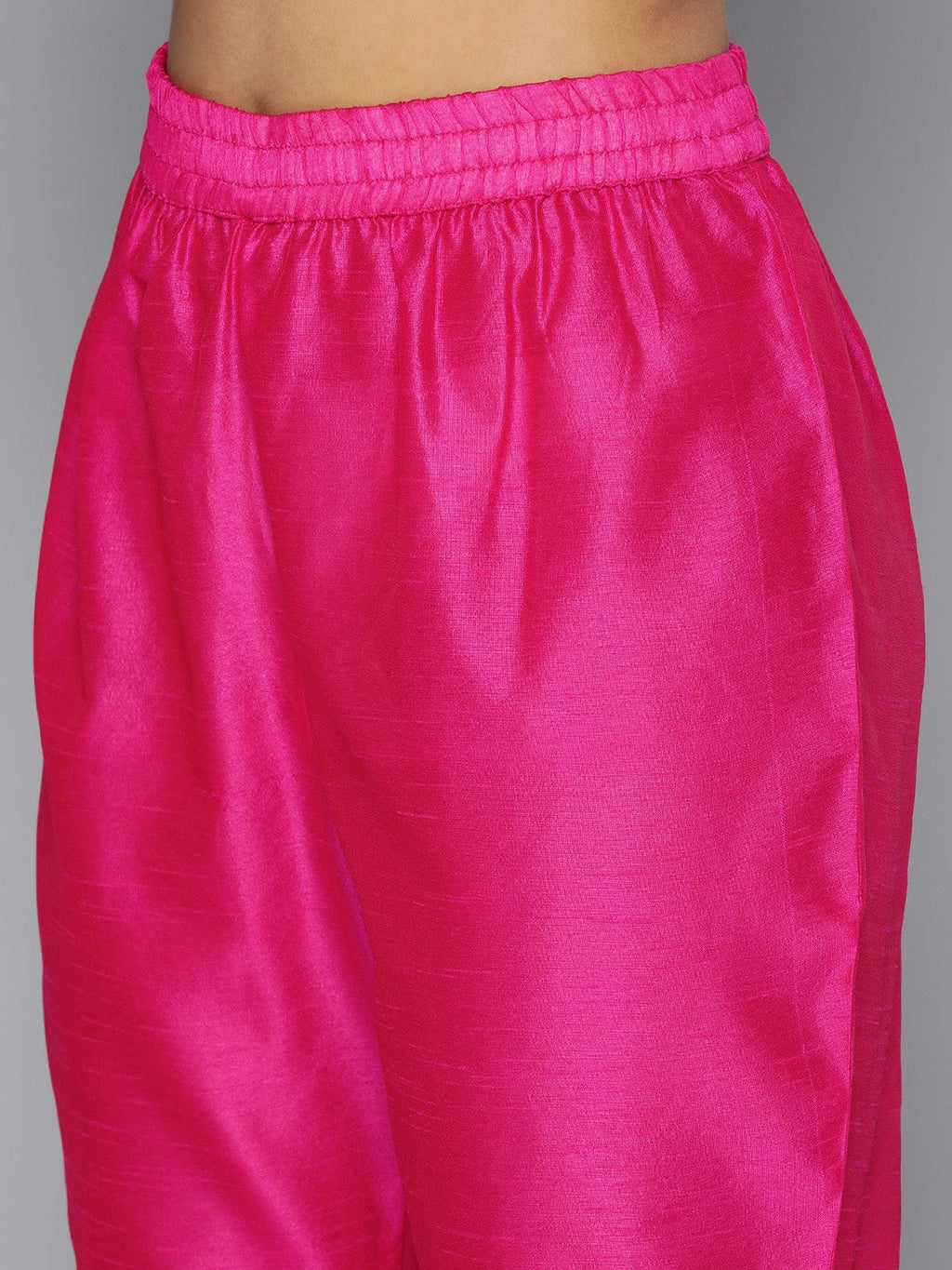HERE&NOW Women Pink Ethnic Motifs Printed Gotta Patti Kurta with Sharara With Dupatta | Grocsy