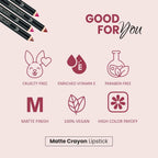 VERYMISS Matte Lip Crayon Lipstick - 12 Syrup Brown | Grocsy