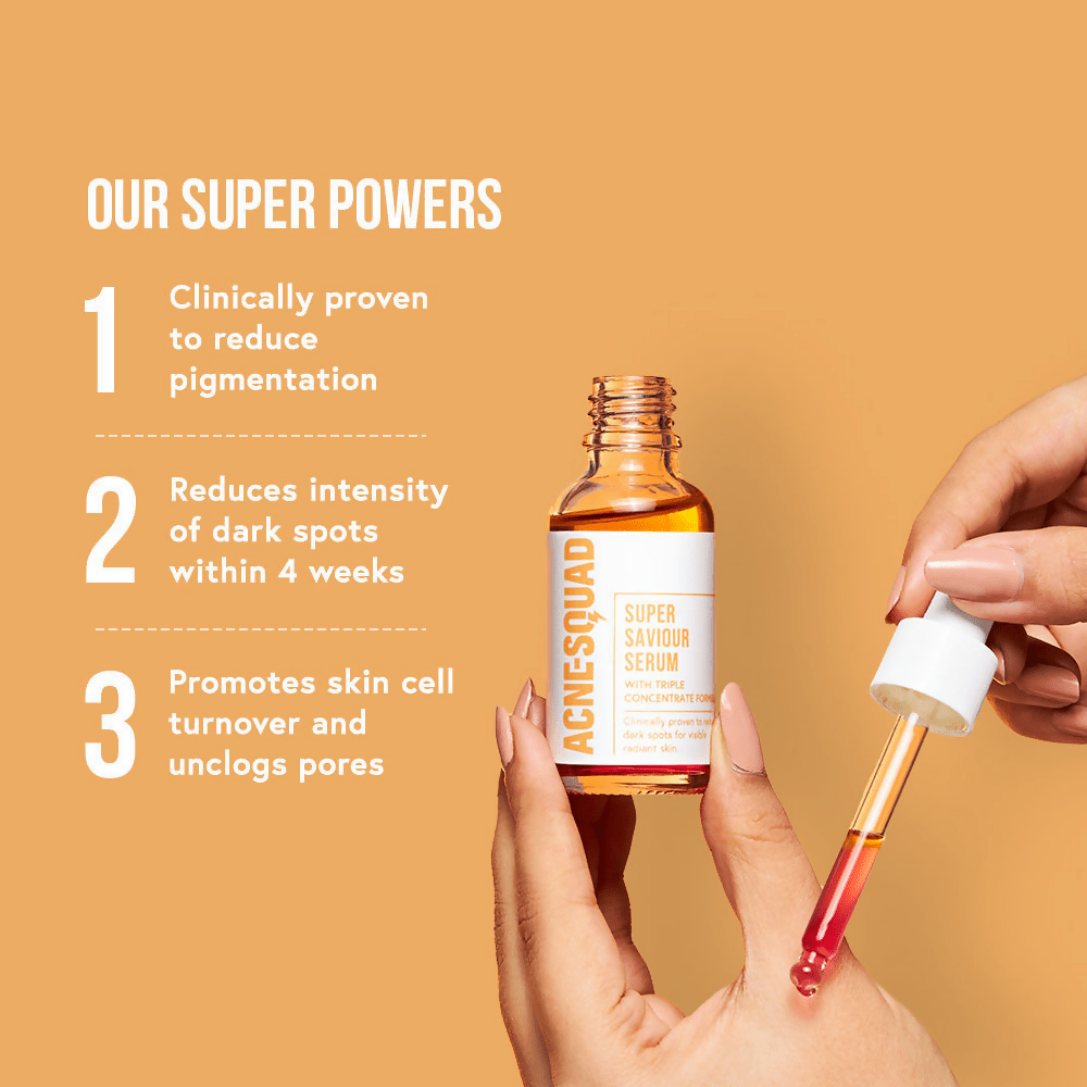 Acne Squad Serum for Acne Scars with Triple Concentrate Formula | Grocsy