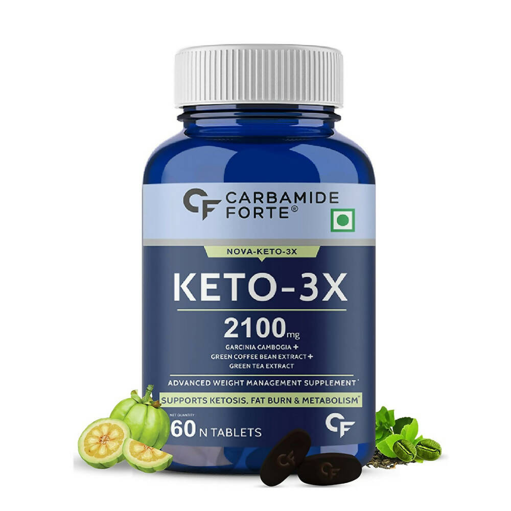 Carbamide Forte Keto-3X Fat Burner Tablets with Garcinia | Grocsy