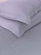 Nautica Bradford Purple & Mauve 160 TC Pure Cotton King Bedsheet & 2 Pillow Covers | Grocsy
