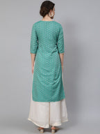 Aks Ethnic Motifs Woven Design Zari Chanderi Silk Kurta | Grocsy