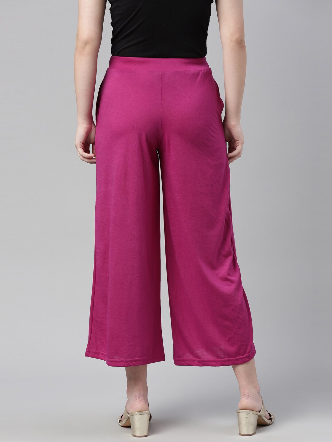 Souchii Purple Knitted Ethnic Palazzos | Grocsy