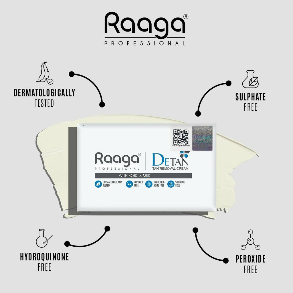 Raaga Professional De-Tan Tan Removal Cream Kojic & Milk | Grocsy
