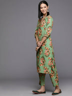 Ahalyaa Women's Traditional wear Kurta Set - Green | Grocsy
