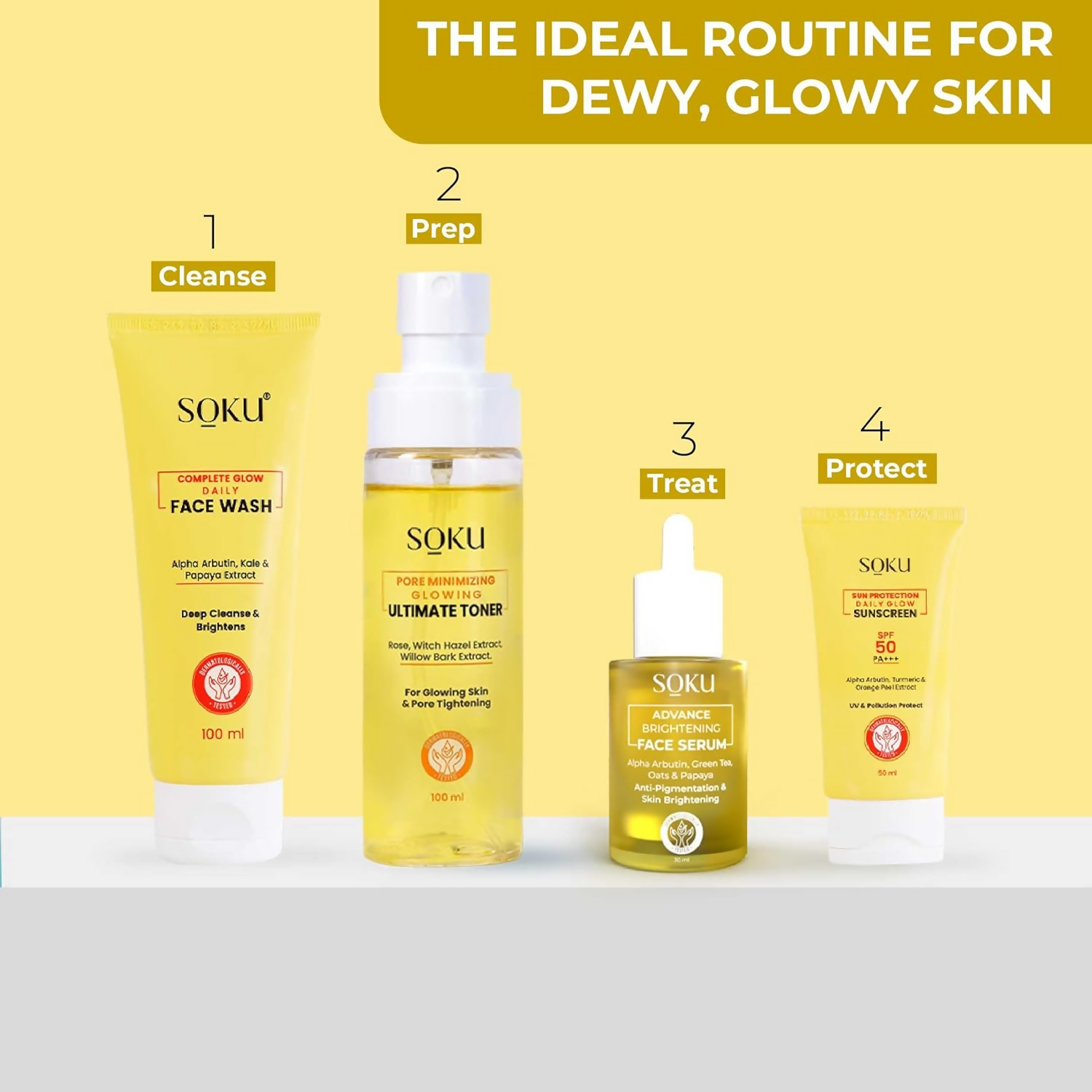 SOKU Sun Protection Daily Glow Sunscreen SPF 50 | Grocsy