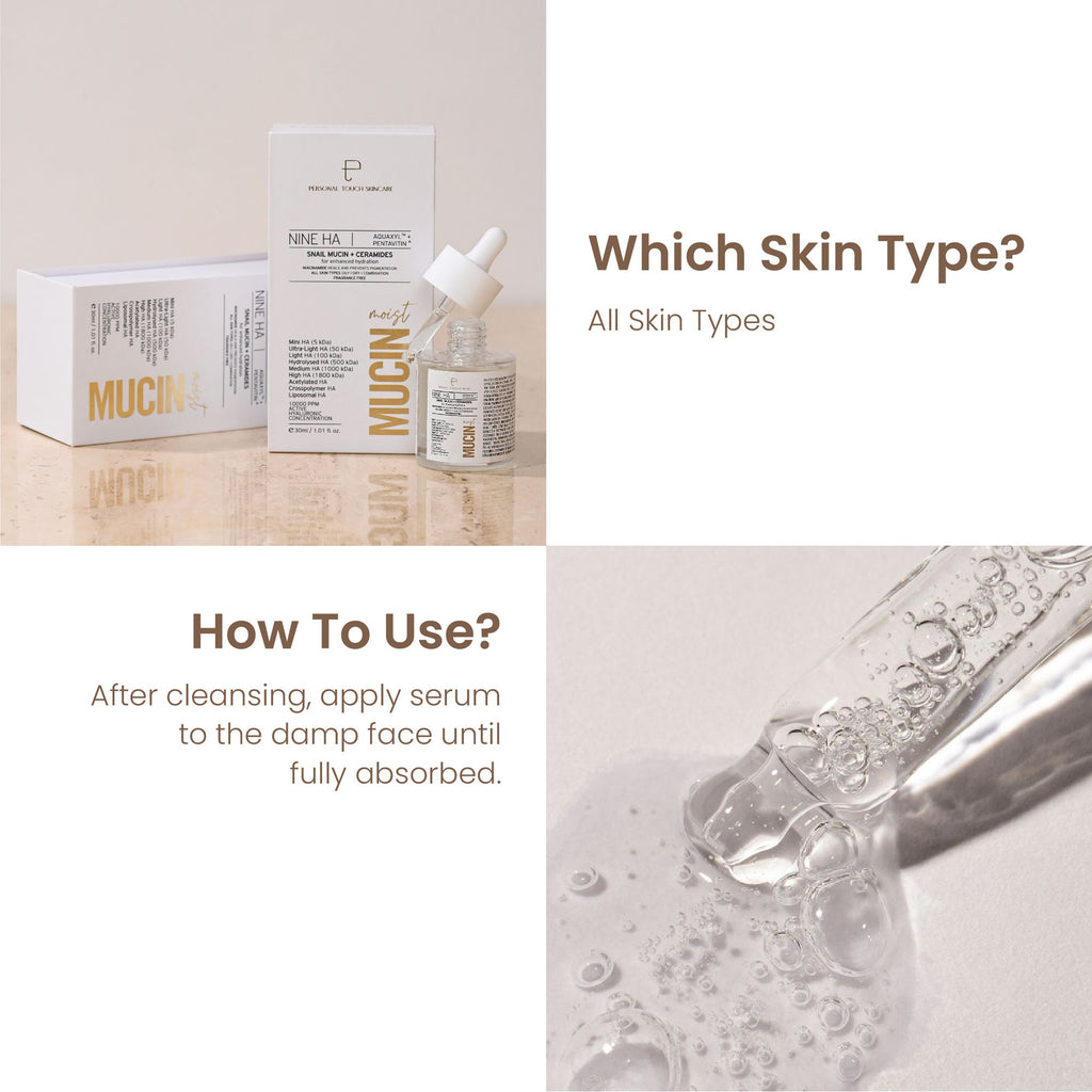 Personal Touch Skincare World’s 1st Snail Mucin Serum With 9 Types Of Hyaluronic Acid Ceramides | Grocsy