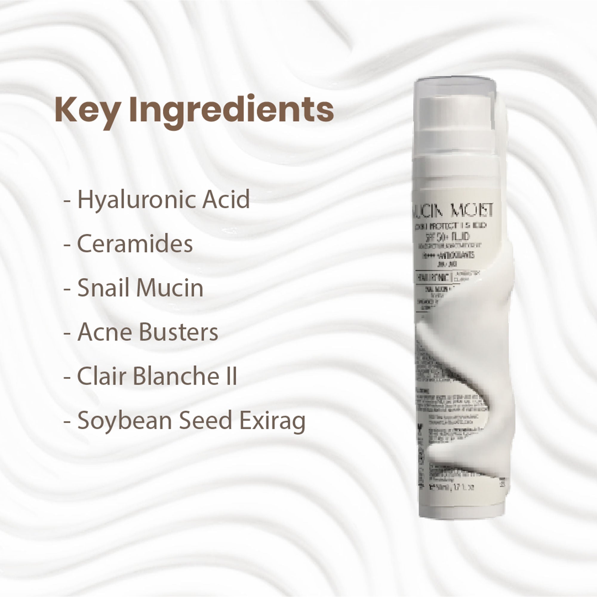Personal Touch Skincare Mucin Moist Fluid Sunscreen SPF 50+ PA+++ UVA/UVB To Minimizes Pores | Grocsy