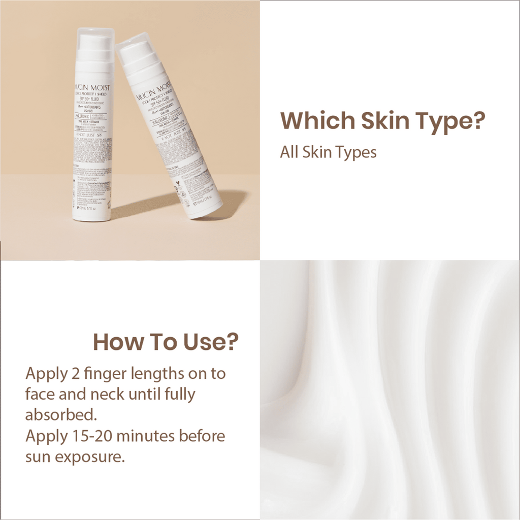 Personal Touch Skincare Mucin Moist Fluid Sunscreen SPF 50+ PA+++ UVA/UVB To Minimizes Pores | Grocsy
