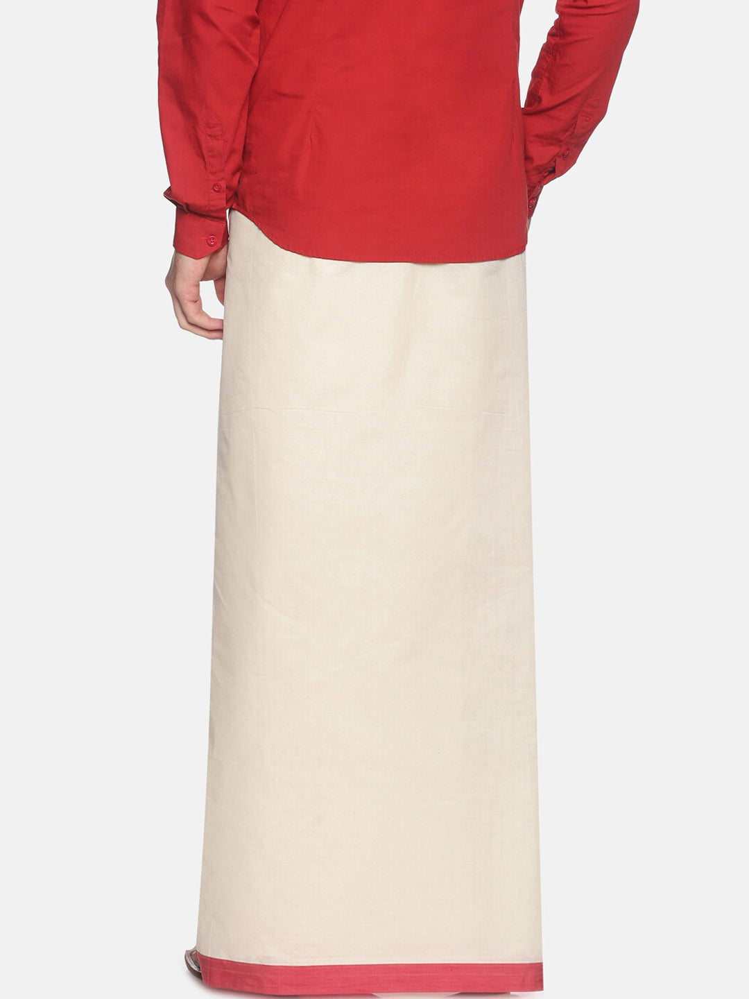 Sethukrishna Off White Traditional Kerala Double Mundu For Men | Grocsy