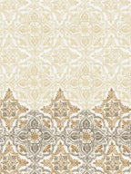 DDecor Beige & Grey Ethnic Motifs 180 TC Cotton 1 King Bedsheet with 2 Pillow Covers | Grocsy