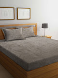 KLOTTHE 300 TC Woolen King Bedsheet with 2 Pillow Covers | Grocsy