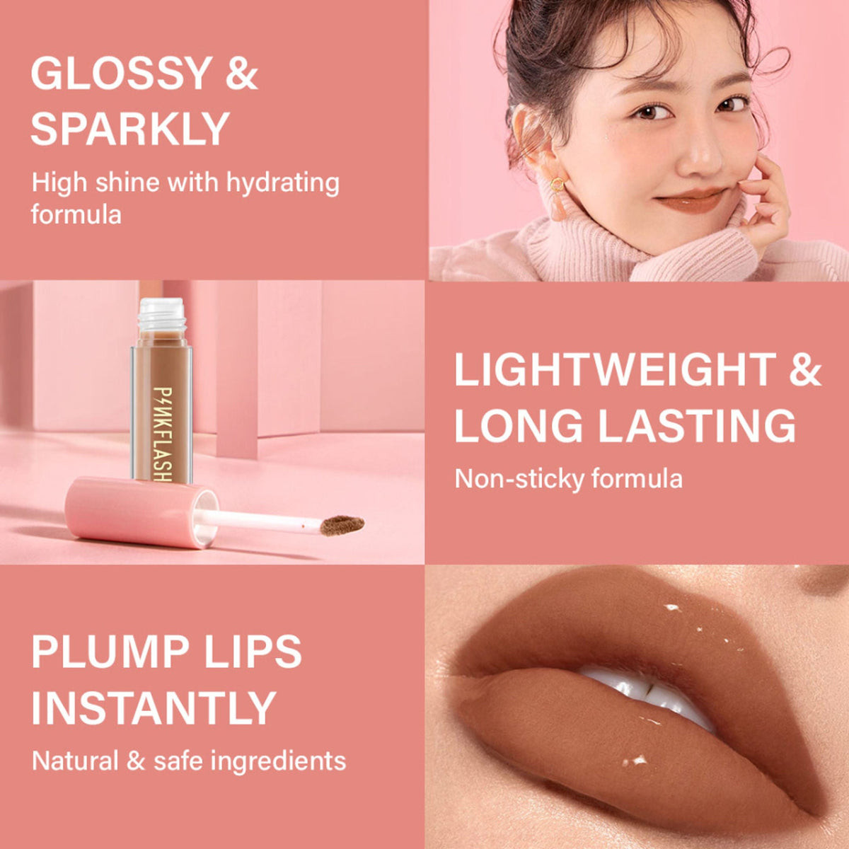 PINKFLASH Ever Glossy Moist Lip Gloss - G06 Milk | Grocsy