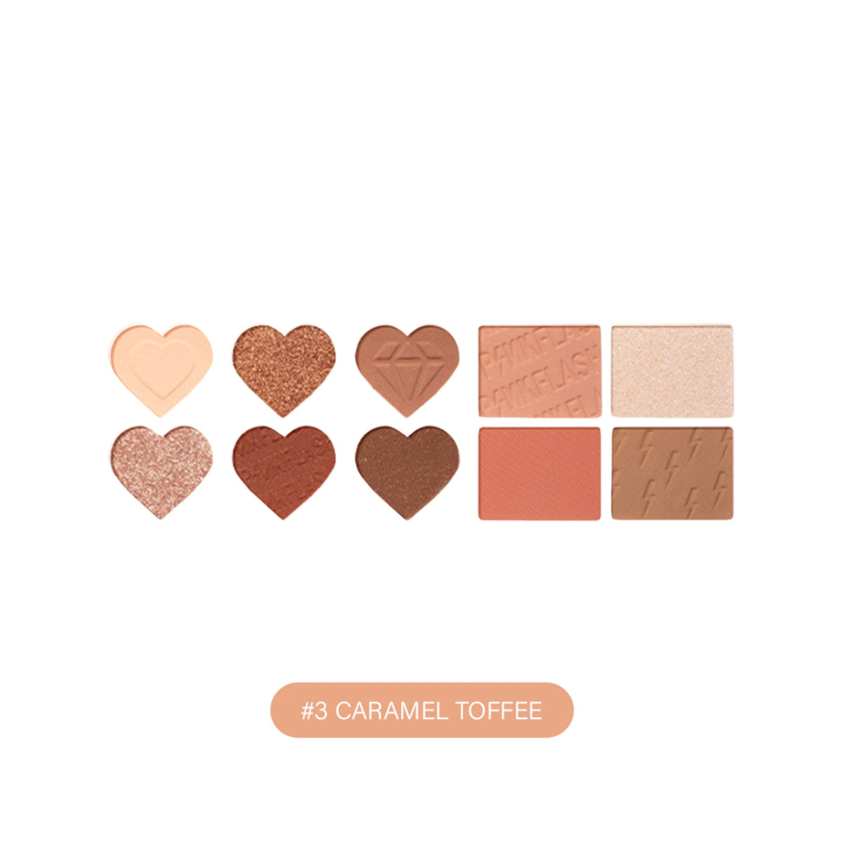 PINKFLASH Multi Face Palette - 3 Caramel Toffee | Grocsy