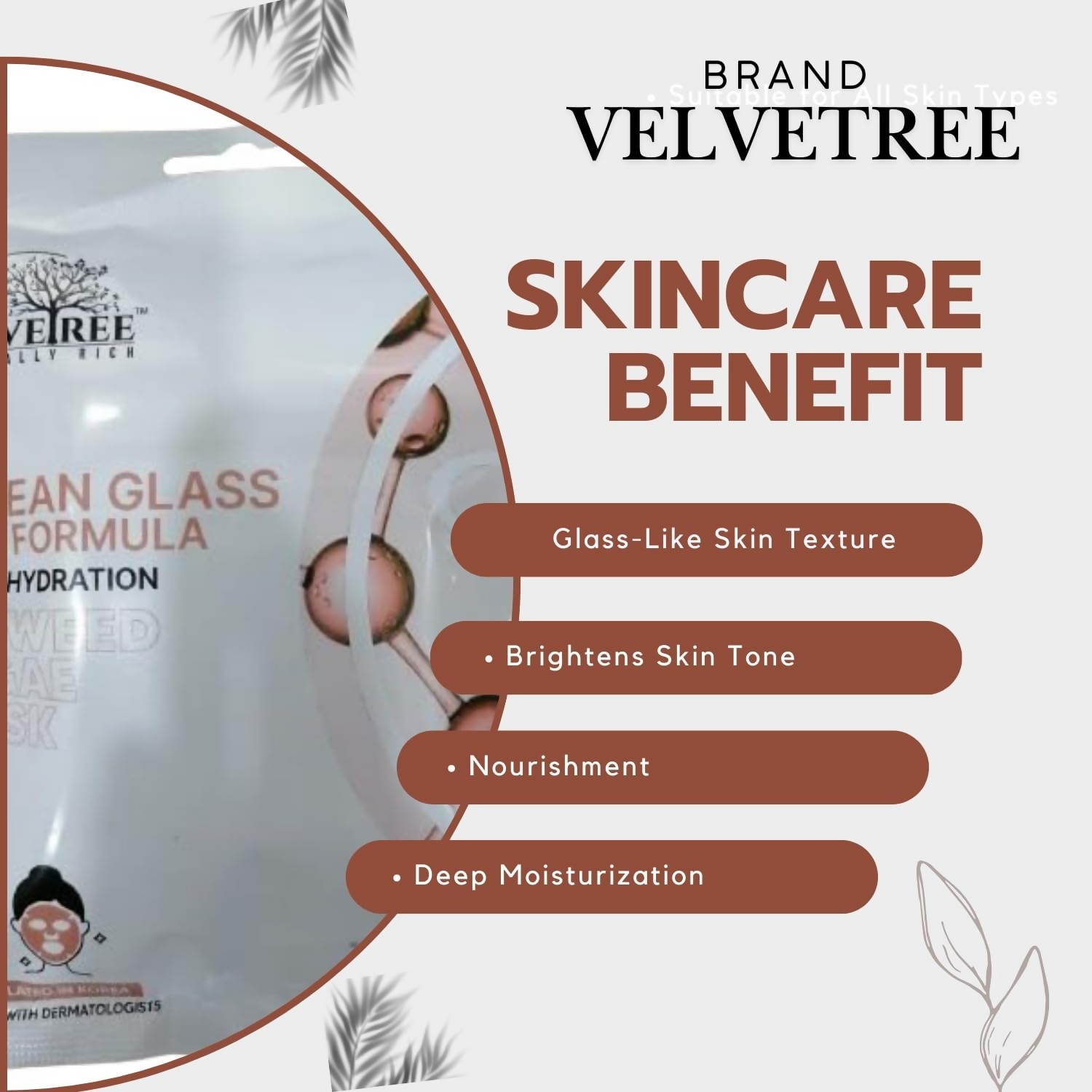 Velvetree Deep Cleansing Face Mask For Glowing Skin | Grocsy