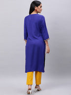 Souchii Women Beautiful Ethnic Motifs Yoke Design Mirror Work Kurta | Grocsy