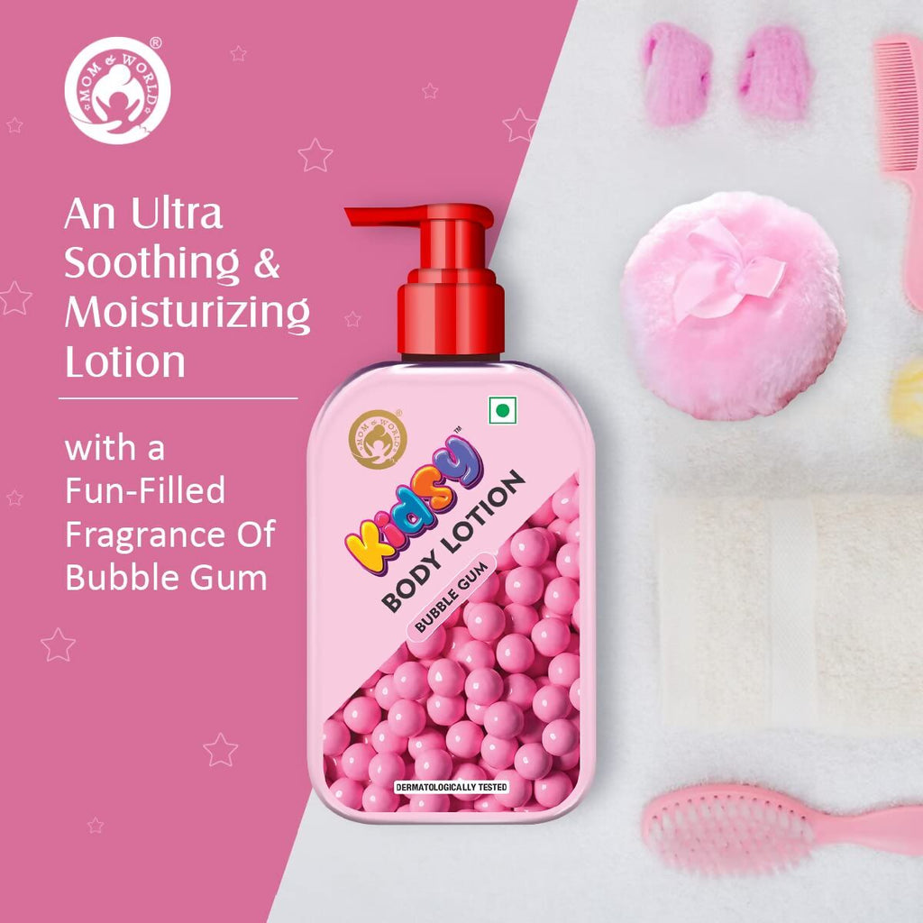 Mom & World Kidsy Bubble Gum Moisturising Body Lotion | Grocsy