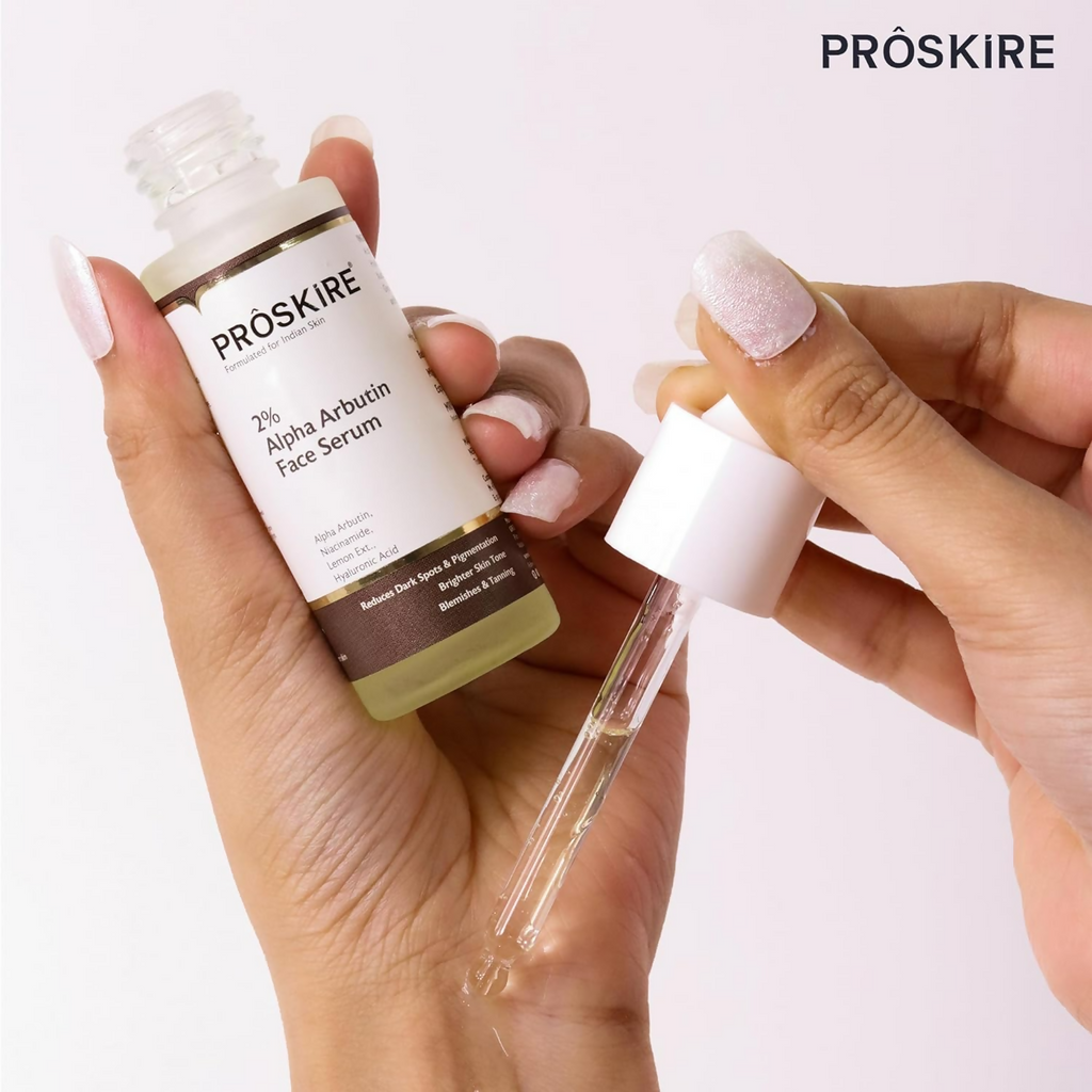 Proskire 2% Alpha Arbutin Skin Correcting Serum For Dark Spots Pigmentation & Tan Removal | Grocsy