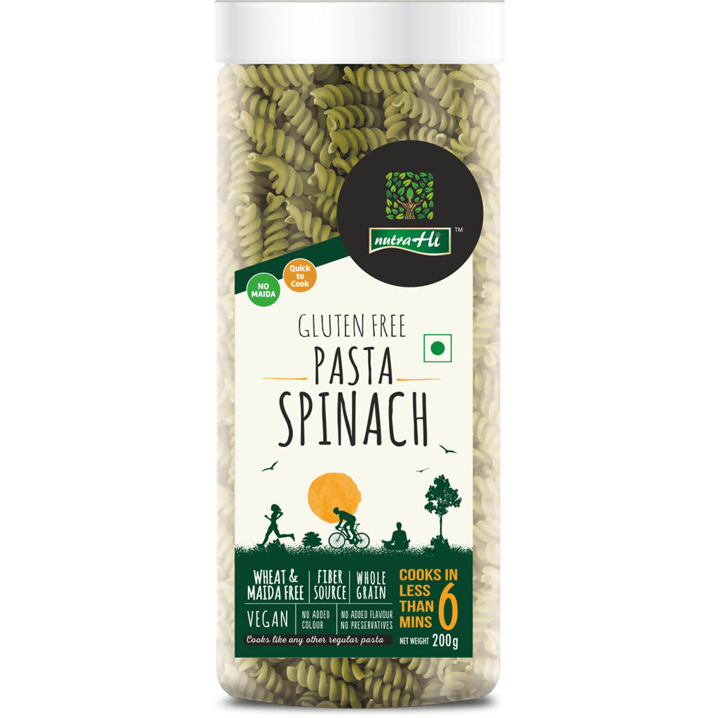 NutraHi Gluten-Free Spinach Pasta | Grocsy