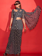 Tikhi Imli Geometric Printed Saree | Grocsy