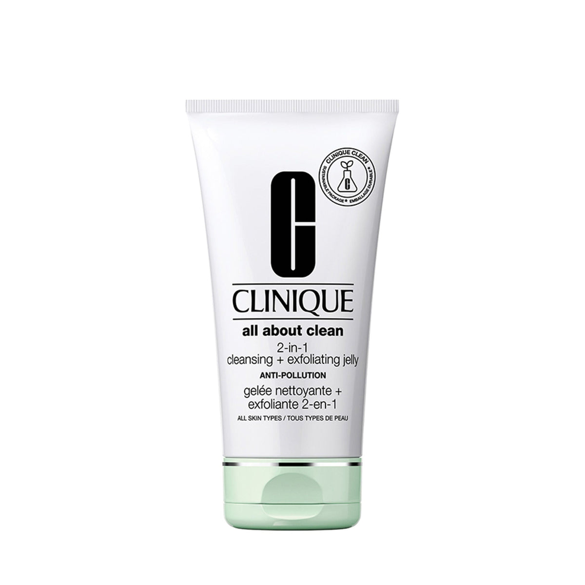 Clinique All About Clean 2-In-1 Cleansing + Exfoliating Jelly Anti-Pollution | Grocsy
