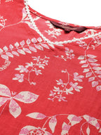 Sangria Printed Pure Cotton Kurta with Trousers | Grocsy