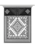 DDecor Live Beautiful Black & White 140 TC Cotton King Bedsheet & 2 Pillow Covers | Grocsy
