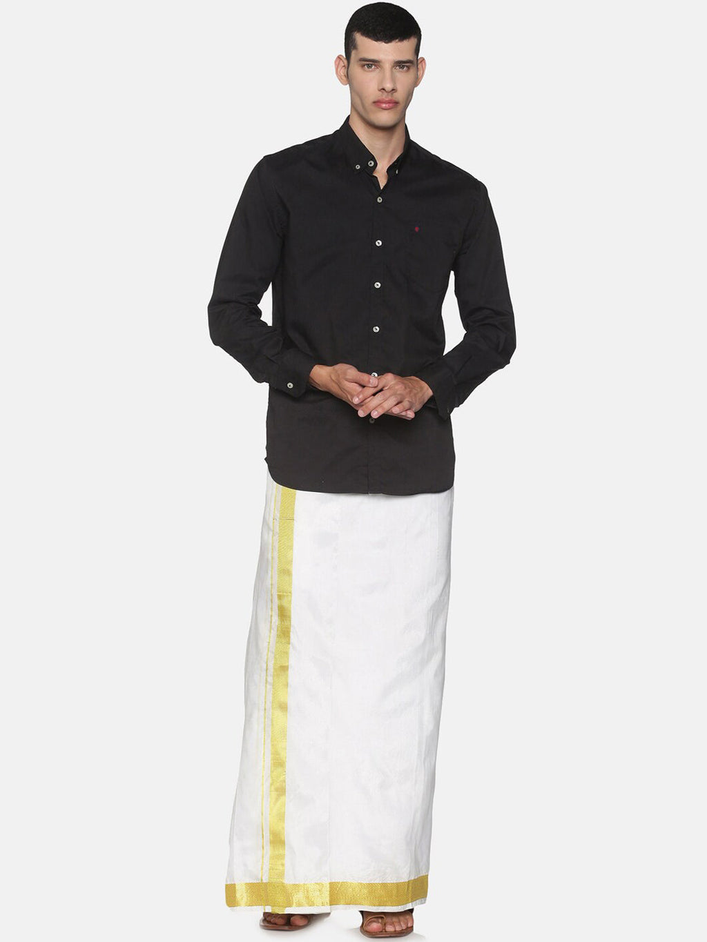 Sethukrishna Men White Solid Readymade Dhoti | Grocsy