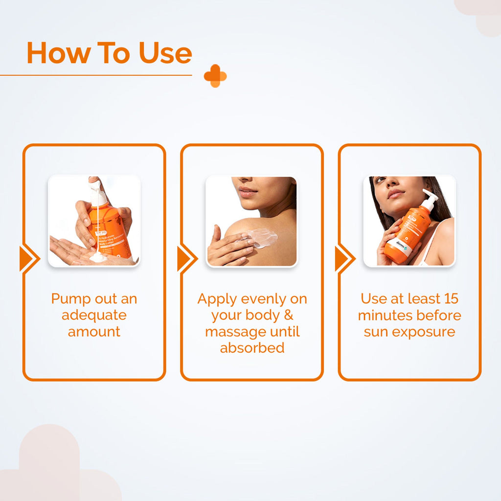 The Derma Co 1% Hyaluronic Moisturizing Sunscreen Body Lotion SPF 50 PA++++ | Grocsy