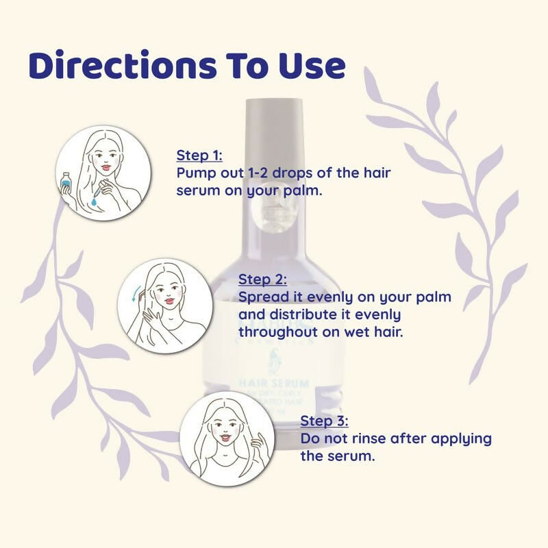 Habibs Hair Serum Dry Curly & Treated Hairs For Silky & Smooth Hair | Grocsy