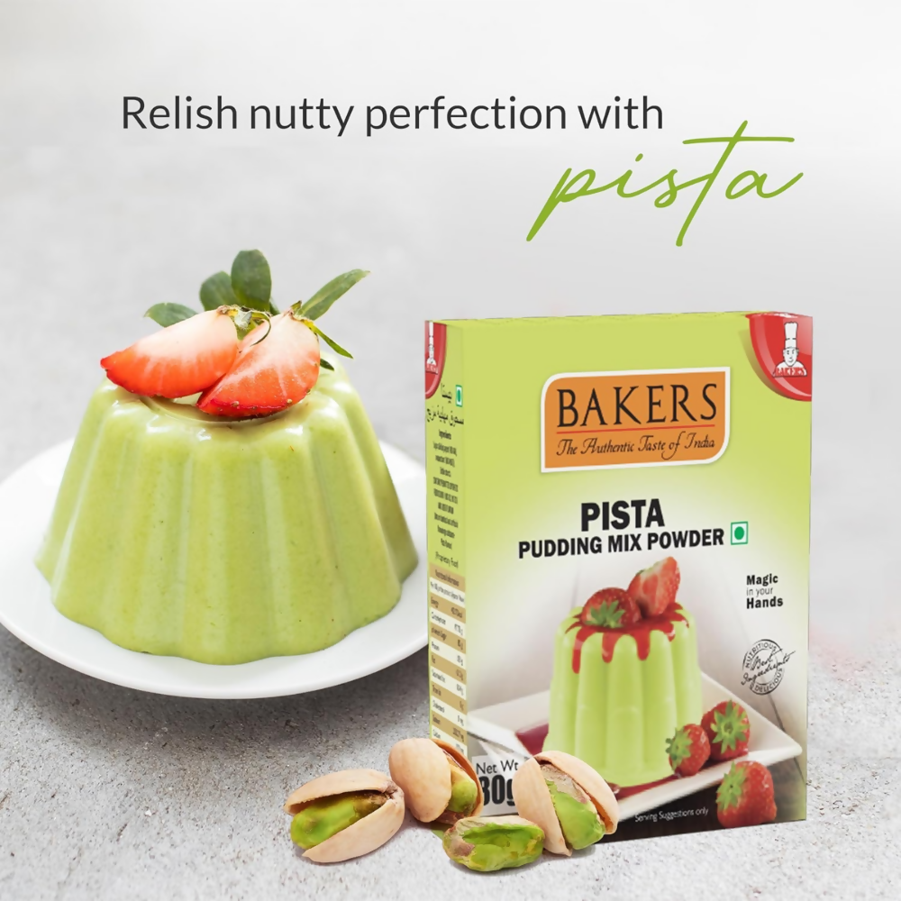 BAKERS Premium Pudding Mix - Pista Flavor | Grocsy