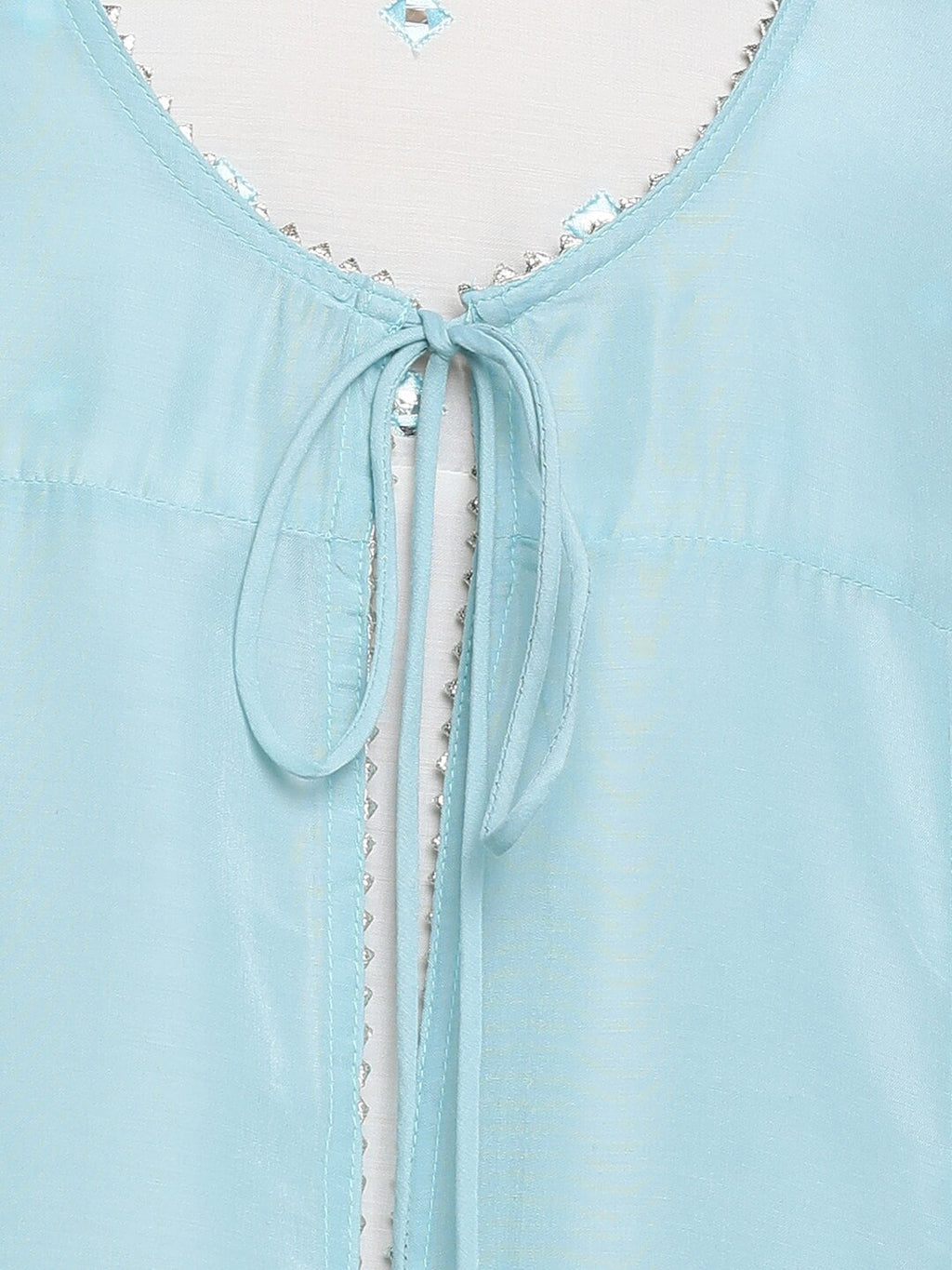 HERE&NOW Embroidered Mirror Work A-Line Kurta | Grocsy