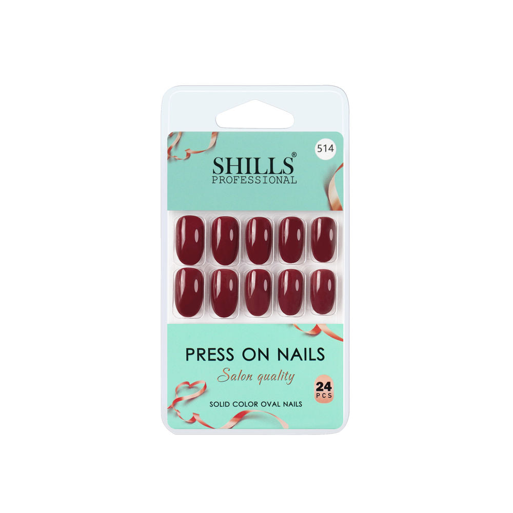 Shills Professional Reusable Press On Nails Oval - SPN514 | Grocsy