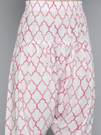 HERE&NOW Floral Printed Panelled Pure Cotton Kurta with Salwar & With Dupatta | Grocsy