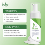 Bake Acne Erase Foaming Face Wash | Grocsy