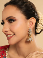 Nuyug 22K Gold Plated Aureate Swirl Jhumki Earrings | Grocsy