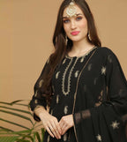 Joban Fashion Black Georgette Lehenga Set | Grocsy