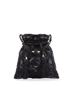 Masq Black & White Embroidered Potli Clutch | Grocsy