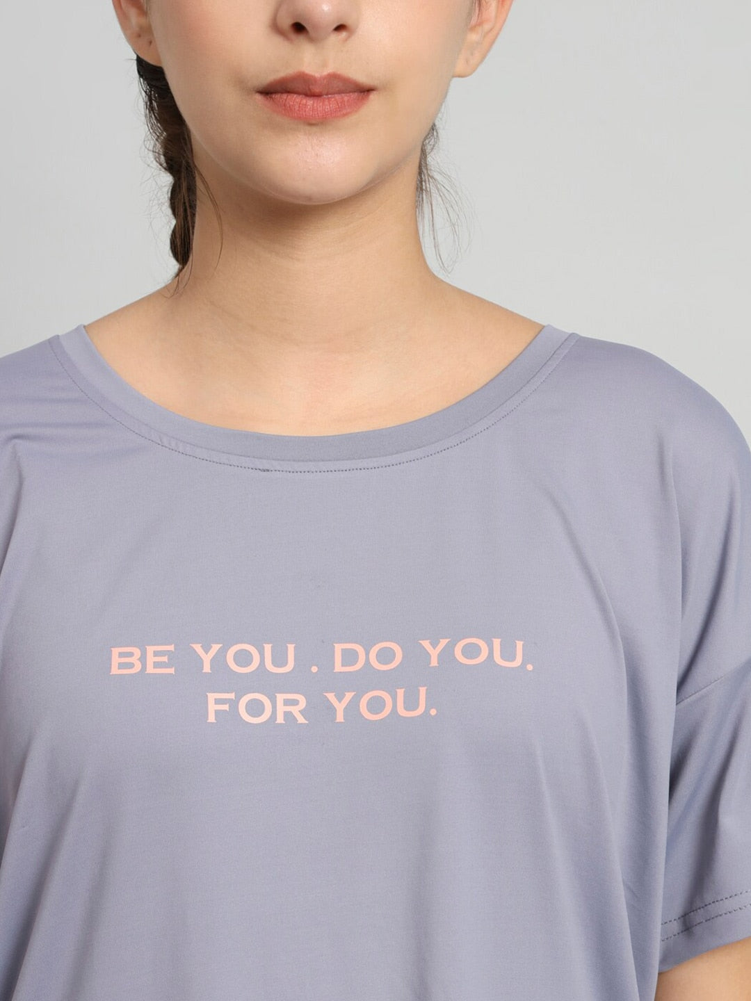 MKH Typography Printed Drop-Shoulder Sleeves Dri-FIT T-shirt | Grocsy