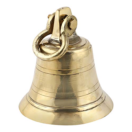 Uapan Marine Ship Brass Bells Religious Temple Ghanta (5" Inch, Gold) | Grocsy