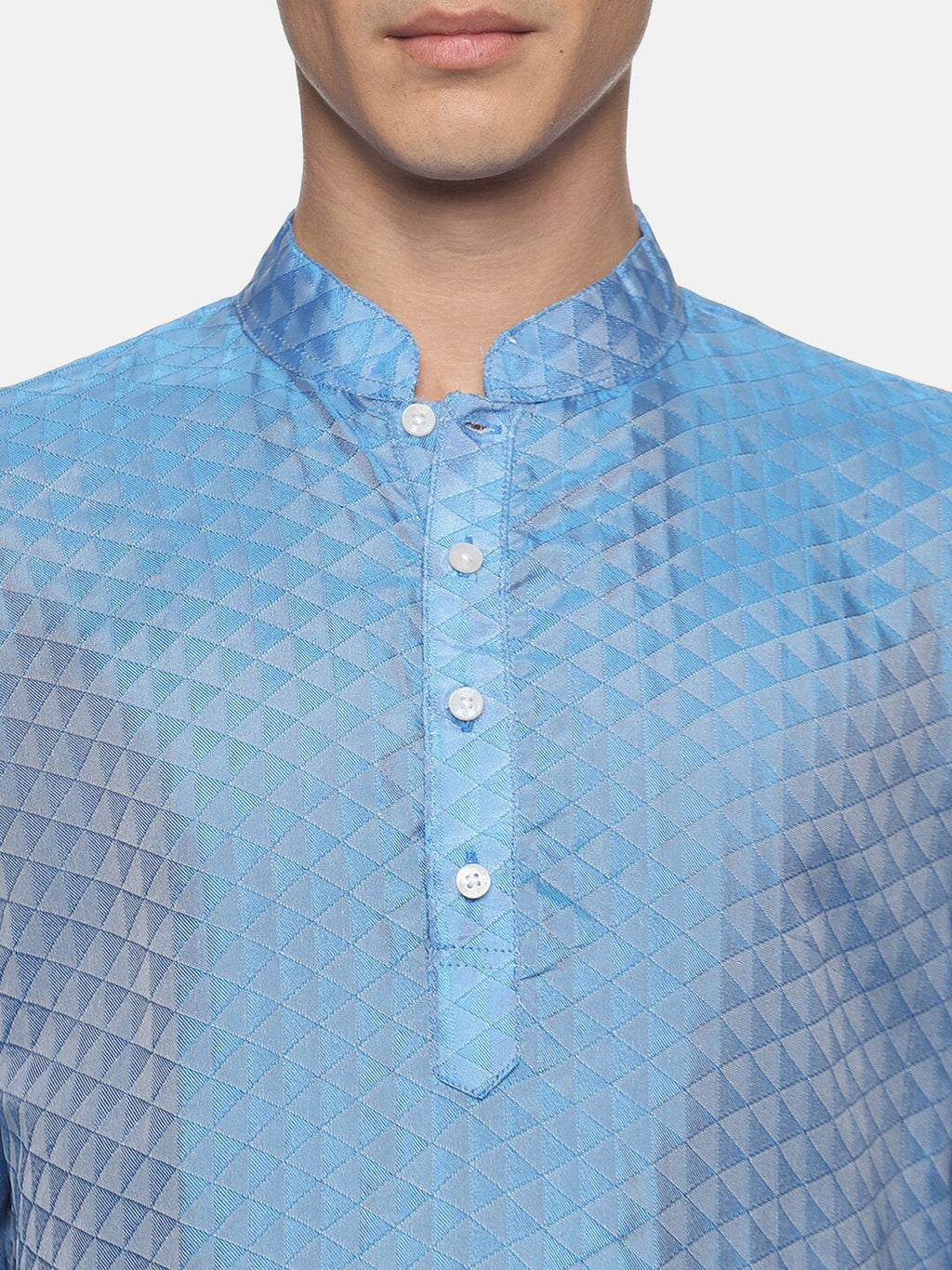 Sethukrishna Men Blue Kurta with Dhoti Pants | Grocsy
