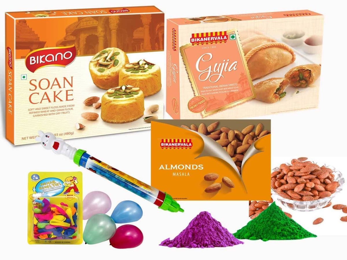 Bikano Soan Cake and Masala Almonds Holi Gift | Grocsy