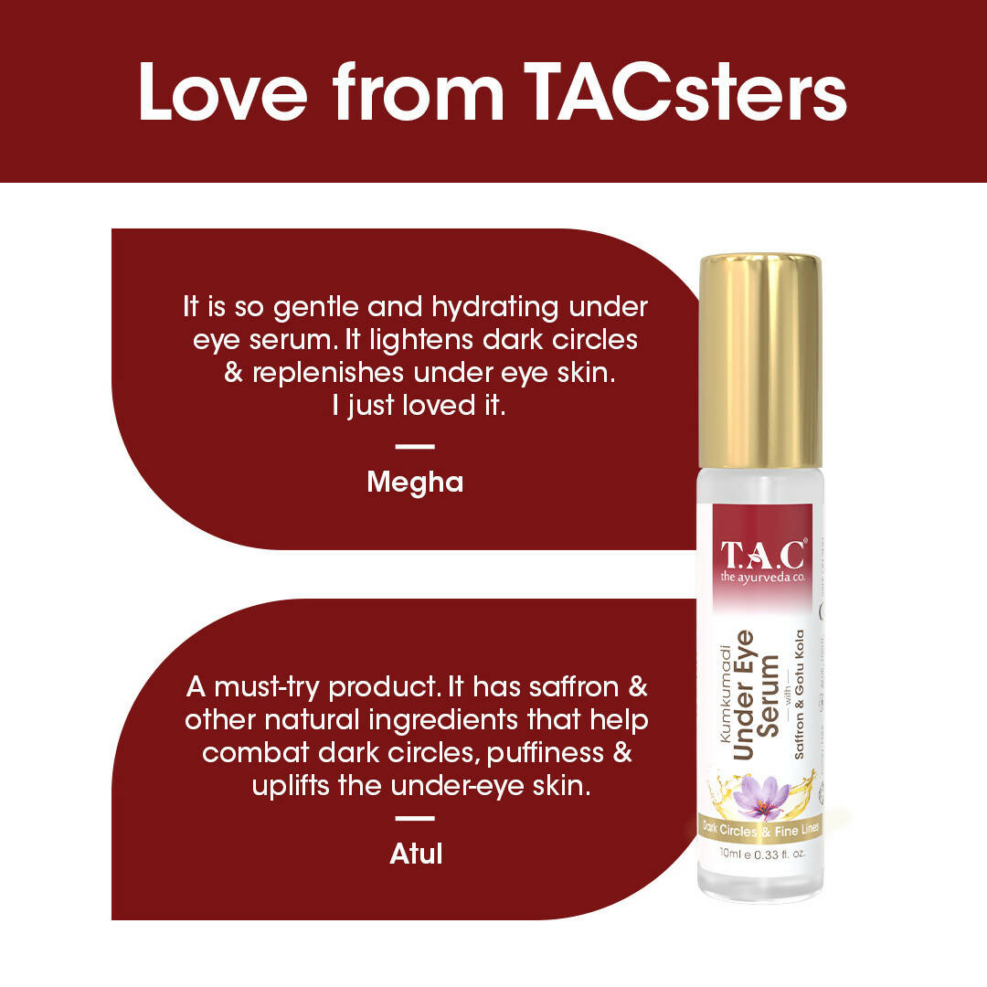 TAC - The Ayurveda Co. Kumkumadi Under Eye Serum | Grocsy