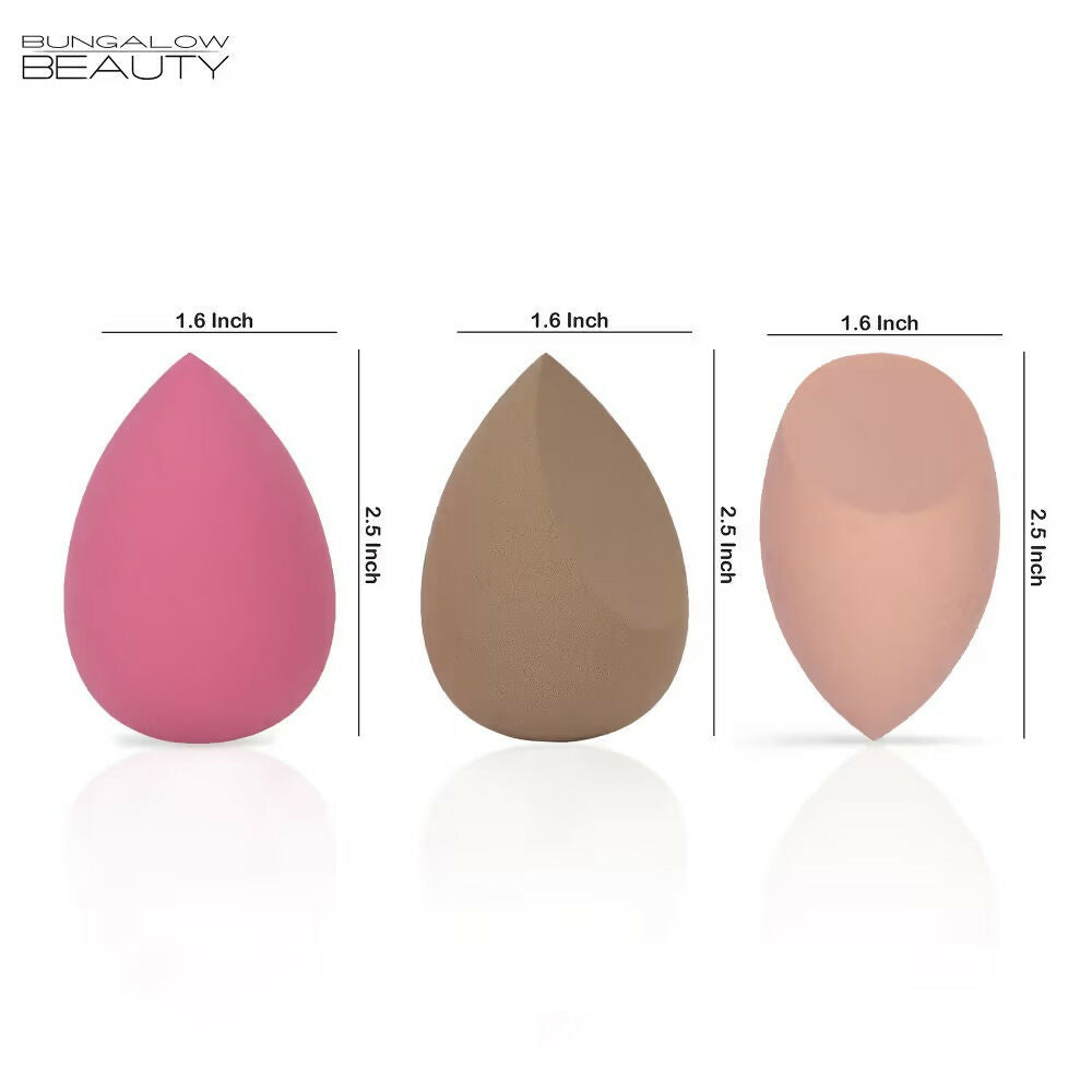 BUNGALOW BEAUTY Makeup Blending Sponge - Pack of 3 | Grocsy